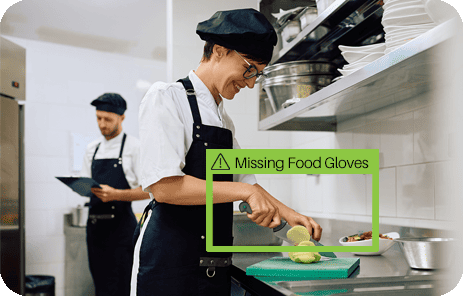 Kitchen behavior - Restaurant & Hospitality Video Surveillance