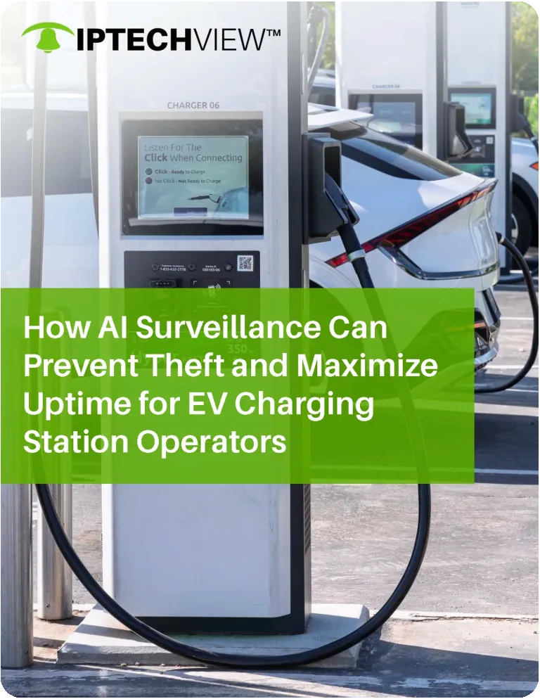 IPTECHVIEW case study cover: AI video supervision at an EV charging site